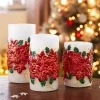 Sale Tempsl 3 bougeoirs LED poinsettia