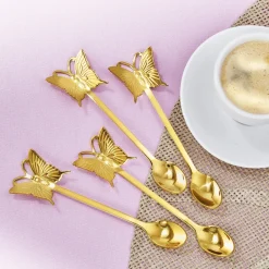 Clearance Tempsl 4 cuillères papillons