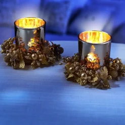 Sale Tempsl 2 photophores dorés