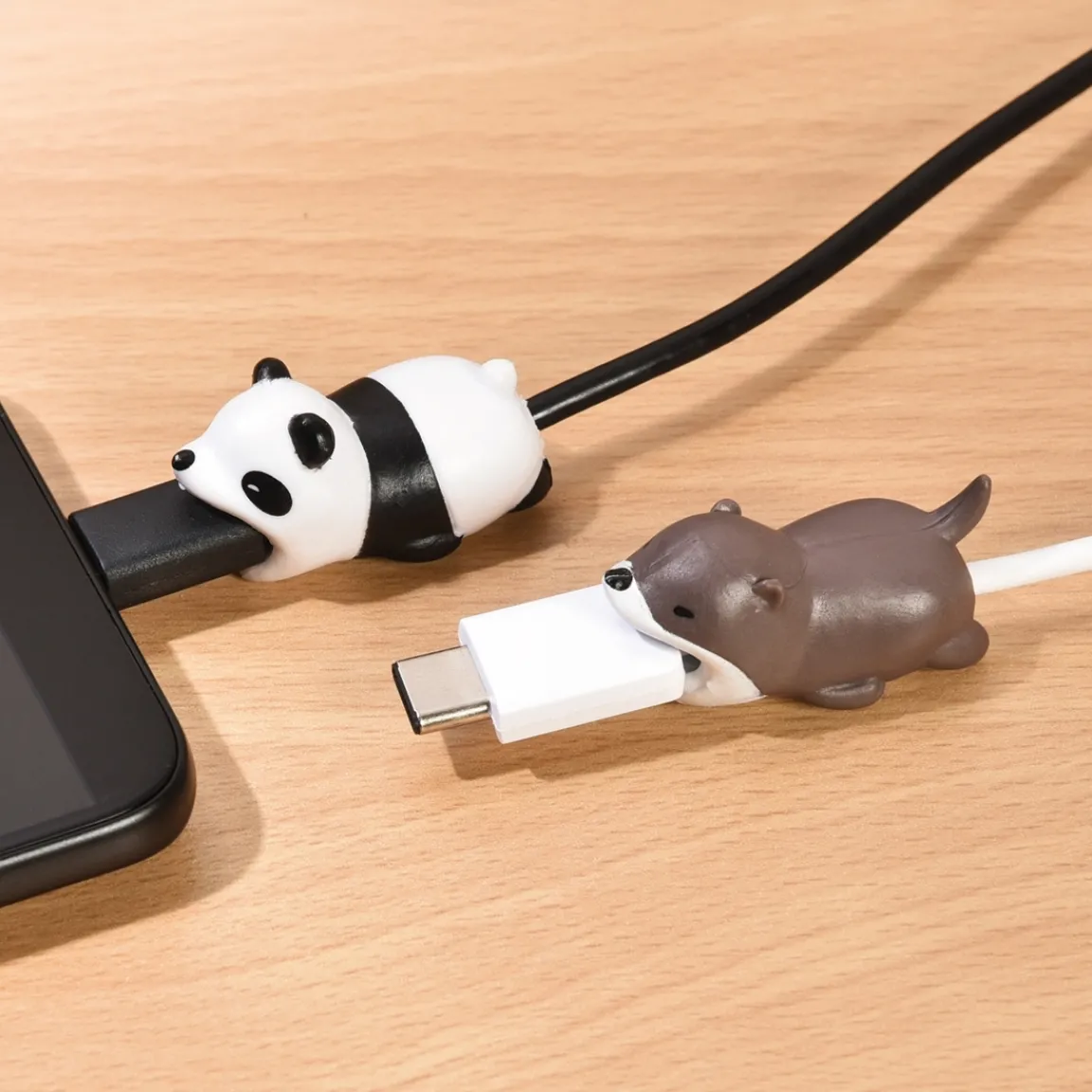 Discount Tempsl 2 protège-câbles téléphone Panda/Castor