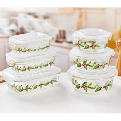 New Tempsl Boîtes borosilicate houx rondes Rondes