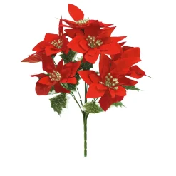 Online Tempsl Bouquet poinsettia Rouge