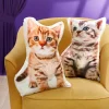 Best Tempsl Coussin forme chaton Roux