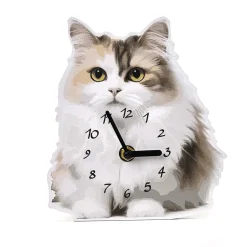Hot Tempsl Horloge chat blanc