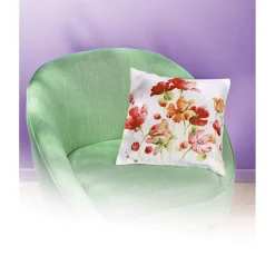 Online Tempsl Housse coussin coquelicots orange