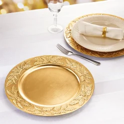 Discount Tempsl Lot de 4 dessous d'assiettes dorés