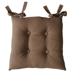 Tempsl Lot de 2 galettes de chaise carrées Marron