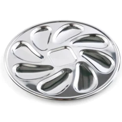 Hot Tempsl Lot de 2 ou 4 assiettes à huîtres inox