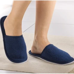 Clearance Tempsl Lot de 2 paires de chaussons bain Bleu + Blanc - taille 38/39