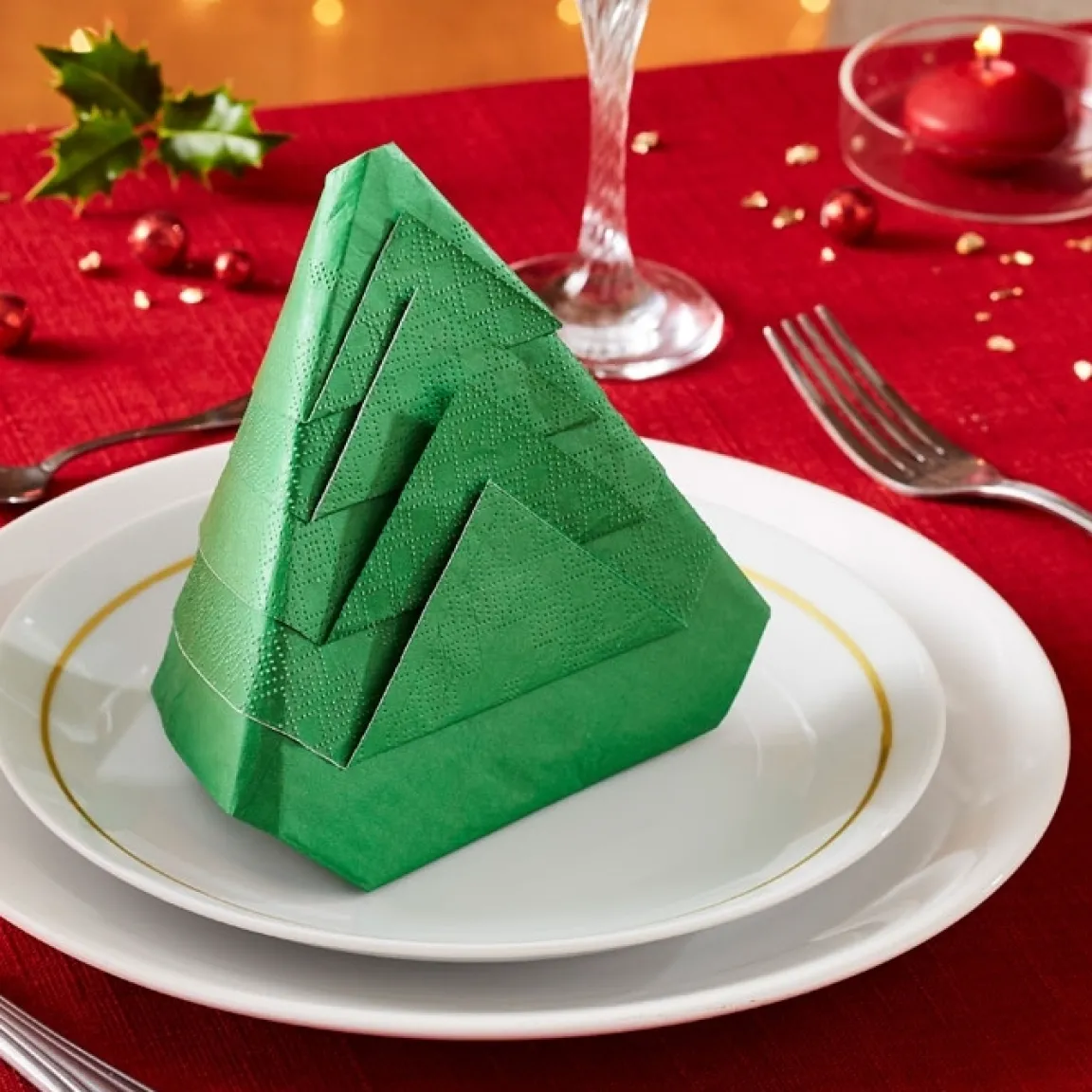 Discount Tempsl Lot de 10 serviettes sapin