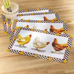 Hot Tempsl Lot de 4 sets de table basse-cour