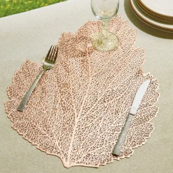 Tempsl Lot de 4 sets de table feuille