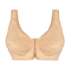 Best Tempsl Lot de 3 soutiens-gorge zippés Gris + vieux rose + chair - taille M