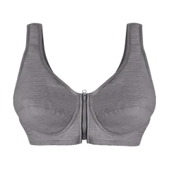 Best Tempsl Lot de 3 soutiens-gorge zippés Gris + vieux rose + chair - taille M