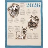 Sale Tempsl Lot de 3 torchons calendrier chat/chien/animaux de la forêt 2026