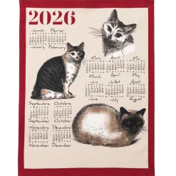 Sale Tempsl Lot de 3 torchons calendrier chat/chien/animaux de la forêt 2026