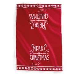 Clearance Tempsl Lot de 2 torchons chat Noël