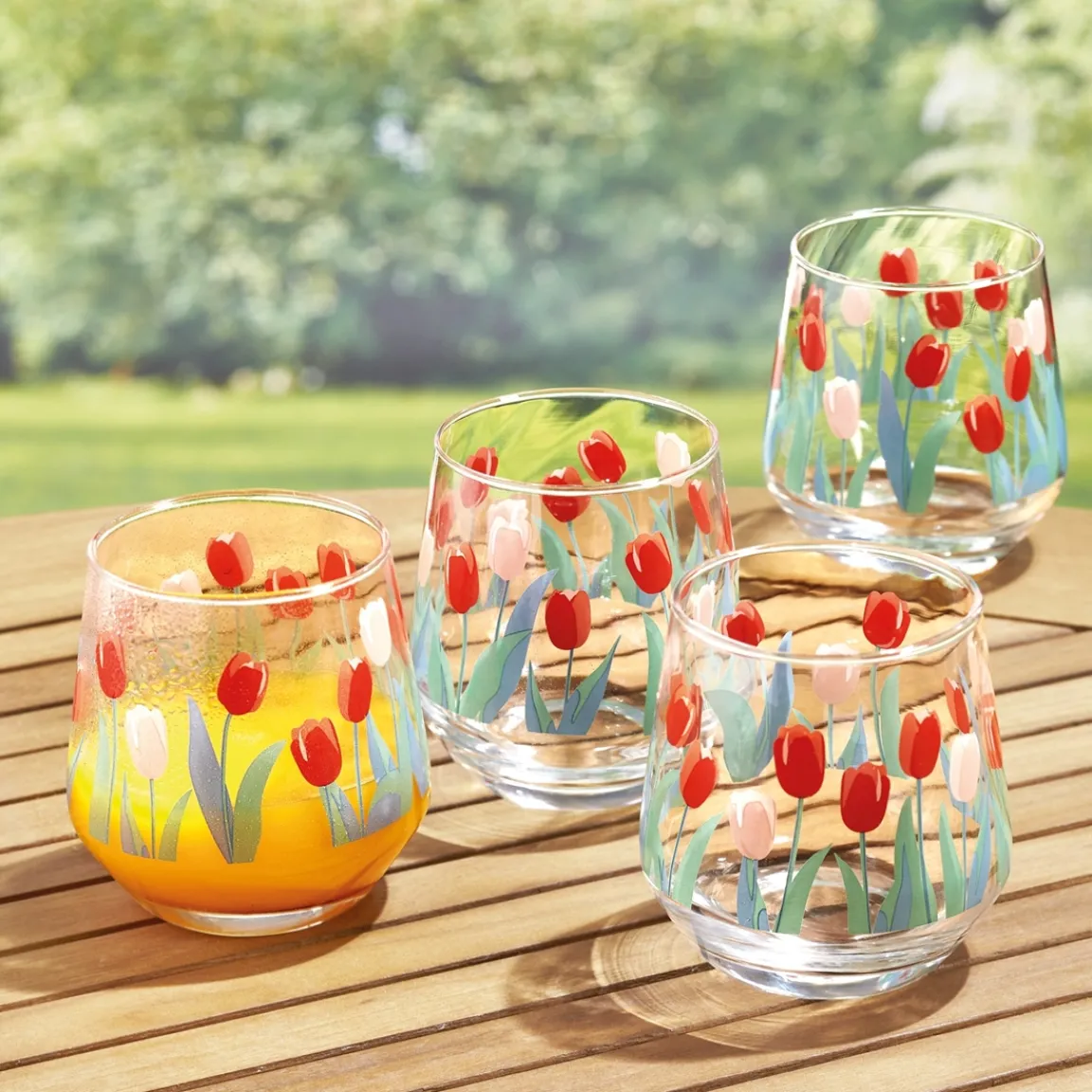 Tempsl Lot de 4 verres tulipes