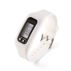 Hot Tempsl Montre podomètre silicone Noire, Blanc ou Fleurs