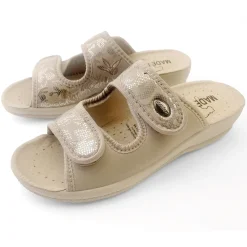 Outlet Tempsl Mules tissu beige ou rose