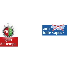 Hot Tempsl Nappe repassage vapeur 100x65 cm / 130x65 cm