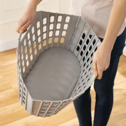 Discount Tempsl Panier à linge pliable gris