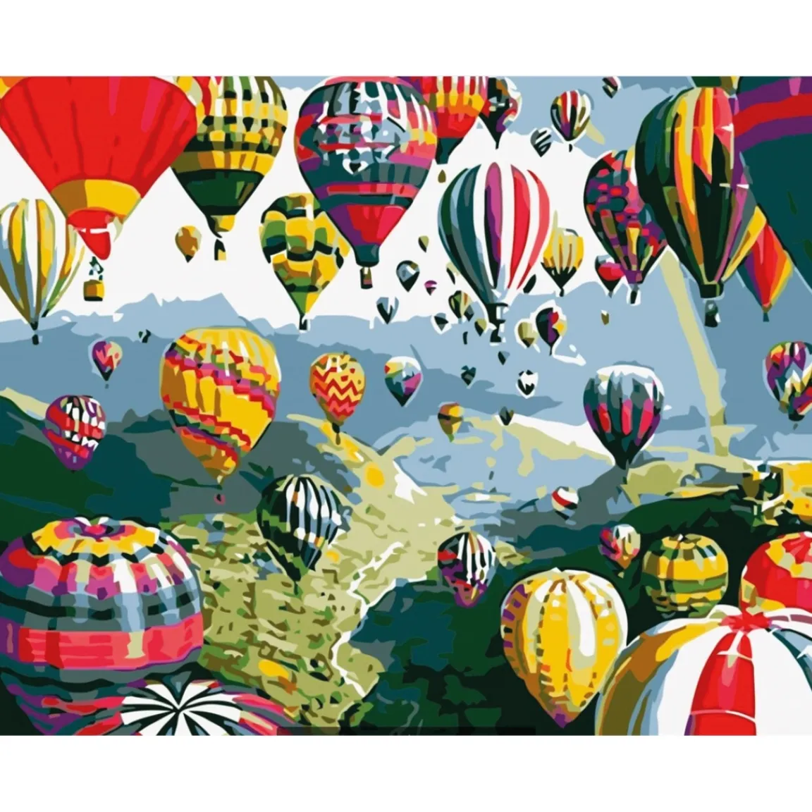 New Tempsl Peinture par numéros Mongolfières