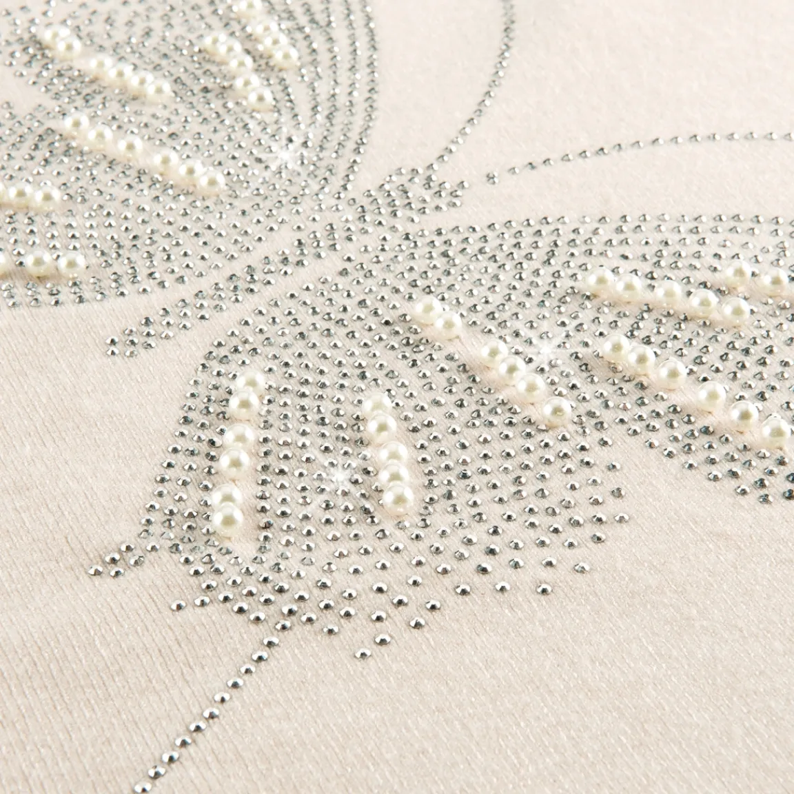 Online Tempsl Pull papillon strass et perles écru