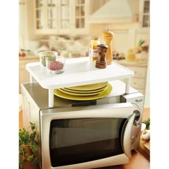 Discount Tempsl Tablette dessus de micro-ondes blanche