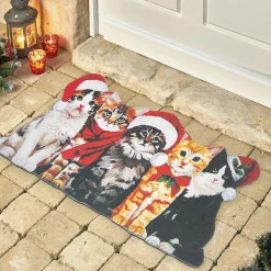 Sale Tempsl Tapis d'extérieur Chats de Noël
